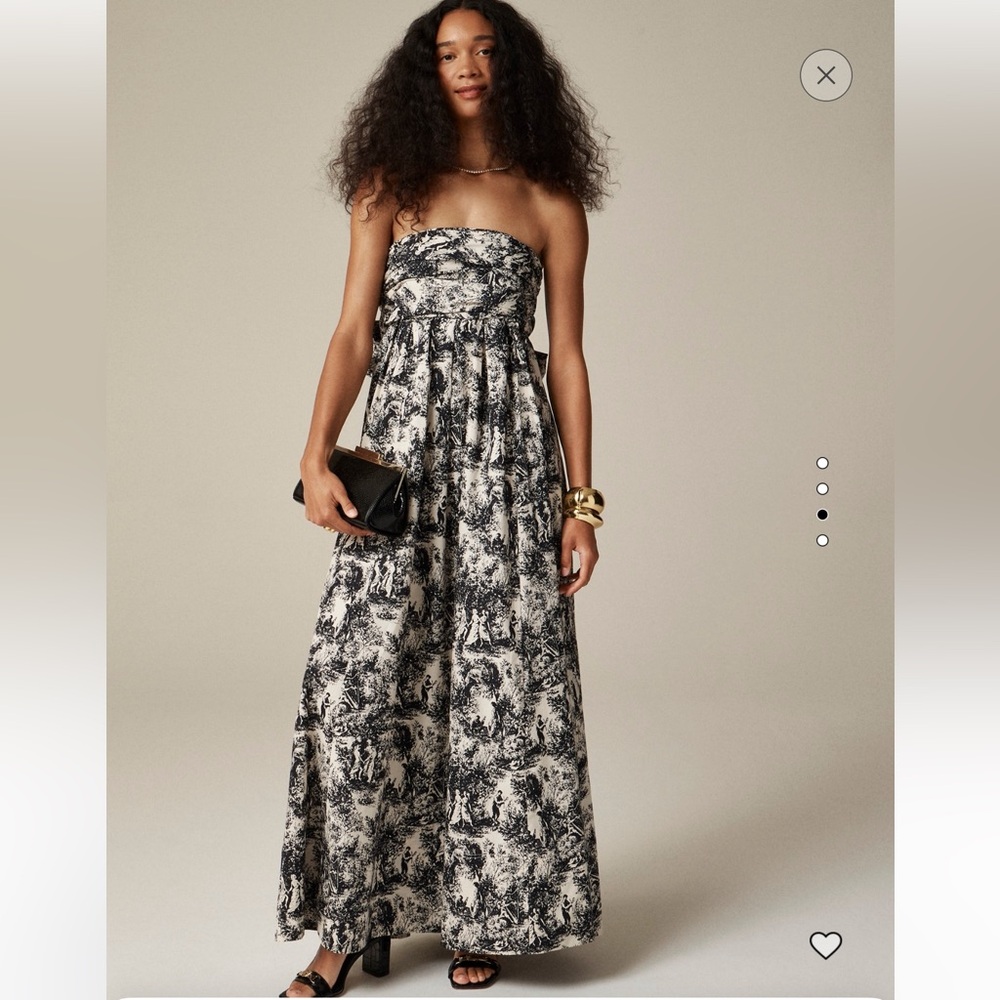 🖤J. Crew Black and White Toile Print Maxi Dress🖤
